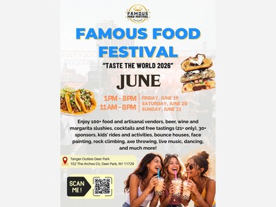 Famous Food Festival   Taste the World  Long Island, NY - Spring 2026