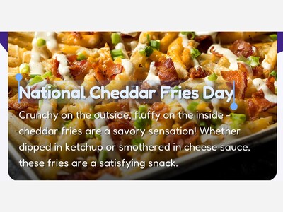 Tomorrow is National Cheddar Fries Day