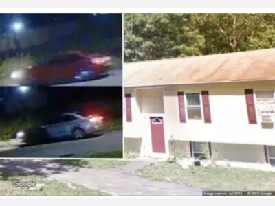 Police are searching for the vehicles involved in a drive-by shooting at a Medford home that left an 8-year-old injured.