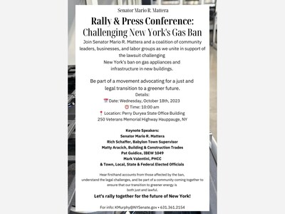 Rally & Press Conference Challenging NYS Gas Ban