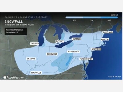 Initial Snowfall Predictions Revealed for Upcoming Winter Storm Approaching the Northeast
