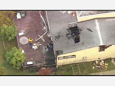 Two Firefighters Hurt While Battling Intense House Fire in Roslyn Heights