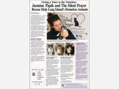 Giving a Voice to the Voiceless: Jasmine Papik and The Silent Prayer Rescue Help Long Island’s Homeless Animals