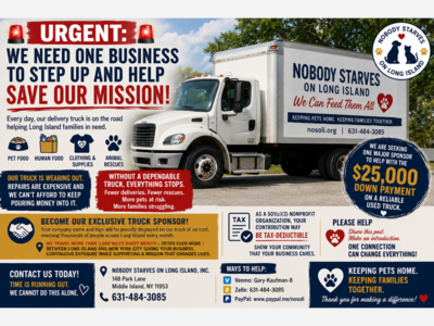 Nobody Starves on Long Island Makes Urgent Plea for Business Sponsor to Keep Its Mission Moving
