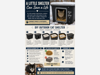 As Cold Weather Approaches, A Simple Shelter Can Save an Outdoor Cat’s Life