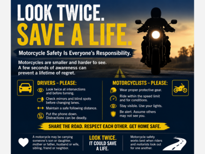Motorcyclist Injured in Ridge Crash as Motorcycle Safety Remains a Community Concern