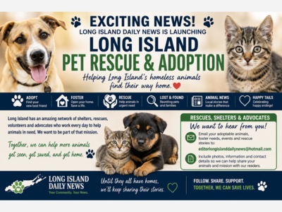 🐾📰 EXCITING NEWS FROM LONG ISLAND DAILY NEWS — WE’RE GIVING LONG ISLAND’S ANIMALS A BIGGER VOICE! 📰🐾