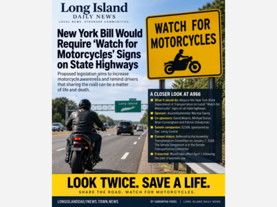 New York Bill Would Require ‘Watch for Motorcycles’ Signs on State Highways