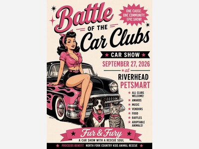 🚗🐾 Battle of the Car Clubs Brings “Fur & Fury” to Riverhead for a Cause